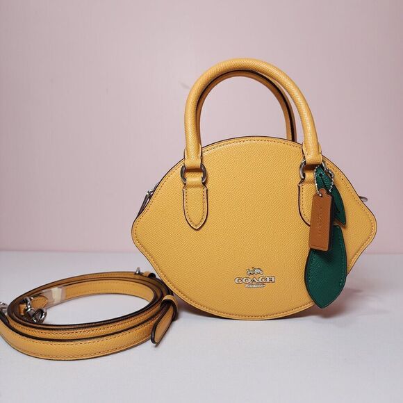 NWT Coach CR251 Lemon Crossbody Bag Honeycomb - Picture 1 of 7